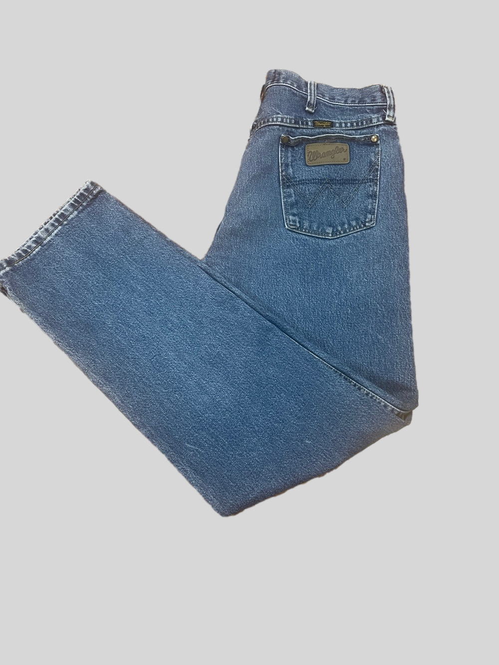Wrangler George Strait Men's Straight-Leg Denim Jeans in Medium Blue - Picture 6 of 7